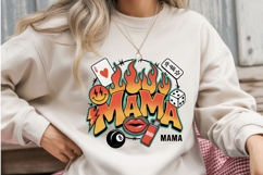 Flame Mama Sublimation Design | Retro Edgy Mama PNG Product Image 2