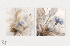 Watercolor cornflowers digital paper, background clipart Product Image 3