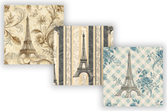Vintage Parisian Pattern Pack, French Chic Seamless Designs Product Image 5
