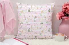 Swan Seamless Pattern, Romantic Digital Paper Product Image 3