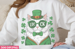 Luck PNG, St-Patricks-Day-Cat-Sublimation Product Image 3