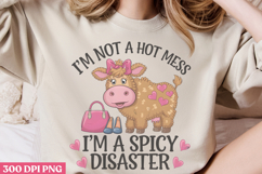 I'm not a hot mess PNG, Funny Animal Sublimation PNG Product Image 3