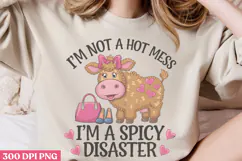 I'm not a hot mess PNG, Funny Animal Sublimation PNG Product Image 3