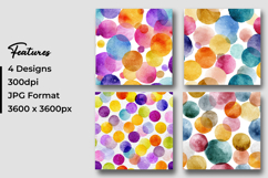 Watercolor Colorful Dots Digital Paper Product Image 3