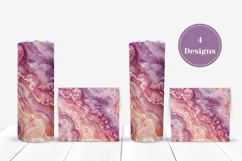 Pink Marble Tumbler Template, Purple Tumbler Sublimation Product Image 3