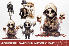 Couple Halloween Sublimation Clipart Product Image 1