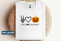 Peace Love Halloween Sublimation PNG Design Product Image 3