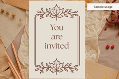 Hand Drawn Rectangle Fall Leaves Frame SVG Product Image 3