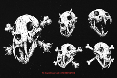 10 Bundle Dark Art Death Bone Skull Head Animal Beast Fang Product Image 5