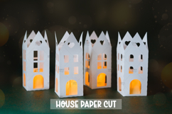 21 3D Paper House Lantern Template, 3D Paper Cut Product Image 2