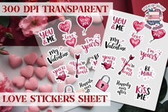 Love sticker Hearts Stickers Sheet St. Valentine&#039;s Heart PNG Product Image 1