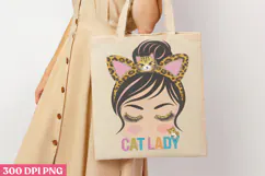 Cat Lady PNG, Cat Mom Sublimation PNG Product Image 1