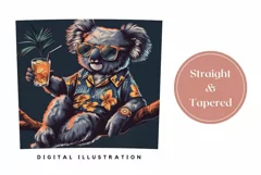 Funny Koala Tumbler Wrap Design, Tropical Tumbler Template Product Image 3
