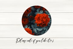 Oil paint Rose design | Round earring sublimation bundle Product Image 3