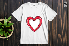 Layered Red Heart Outline Clipart Sublimation PNG Product Image 2