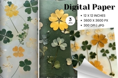 St. Patricks Day Background Clover Leaf Lucky Wallpaper_4 Product Image 1
