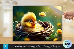 Cute Little Chicken Cutting Board Sublimation Design Product Image 1