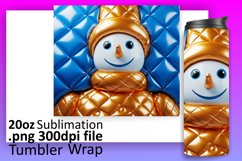 3D Inflated Puff Tumbler: Festive Sublimation Joy Product Image 1