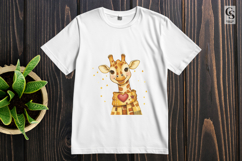 Cute Giraffe Watercolor Illustration Clipart Sublimation PNG Product Image 2