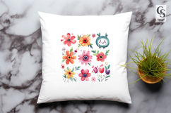 Cute Smiley Flower Clipart Sublimation PNG Product Image 3