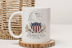 America 1776 PNG, Rhinestone Eagle Patriotic Sublimation Product Image 3
