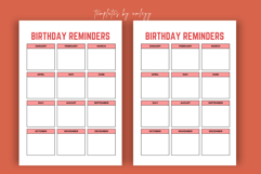 Yearly Birthday Reminder Planner Template | Digital Birthday Product Image 3