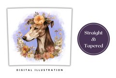 Greyhound Dog Tumbler Wrap Design, Dog Sublimation Design Product Image 3