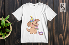Cute Birthday Puppy Clipart Sublimation PNG Product Image 3