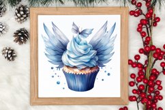Blue Christmas Watercolor Clipart, Blue Christmas Sublimatio Product Image 3