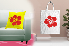 Bold Red Hibiscus Flower Embroidery Design Product Image 3