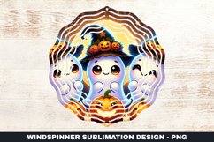 Halloween Boo Wind Spinner Sublimation Design Product Image 1