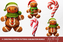 Christmas Knitted Patterns Sublimation Clipart Product Image 1