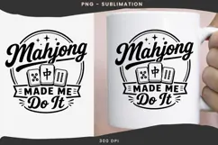 Mahjong quote png design for T-shirts Product Image 3