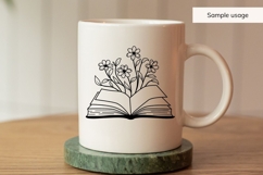 Book With Blooming Flowers SVG Product Image 3