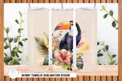 Tropical Birds Skinny Tumbler Sublimation Design Product Image 3