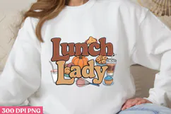 LUNCH LADY PNG, Lunch Lady Sublimation PNG Product Image 1