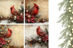 Christmas Birds Pillowcase, Christmas Cardinal Pillow PNG Product Image 3
