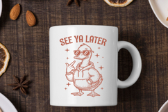 See Ya Later Funny Duck SVG - Cool Retro Animal T-Shirt Product Image 3