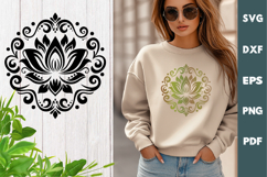 Mandala laser SVG PNG| Lotus Buddha ornament Product Image 3