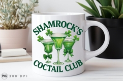 Shamrock Cocktail Club Drinks St Patricks Day PNG Product Image 2