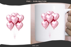 Valentine balloons png design for T-shirts Product Image 3