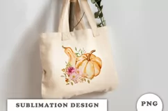 Watercolor Pumpkins sublimation png Product Image 3