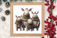 Christmas Family Animals Clipart, Christmas Family Product Image 3