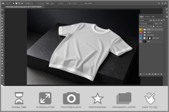 T-Shirt On Marble Surface Product Image 2
