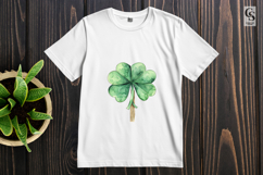 Watercolor Shamrock Sign Clipart Sublimation PNG Product Image 3