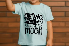 Two The Moon Svg, 2nd Birthday Svg, Two Birthday Svg. Product Image 4