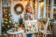 Christmas lights digital paper, background clipart Product Image 3