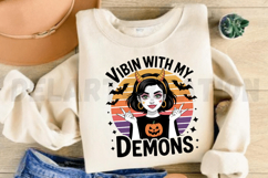 Vibin With My Demons Sublimation PNG Design Product Image 3