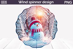 Snowman Wind Spinner Sublimation | 3D Wind Spinner Product Image 1