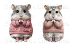 Gerbil, Hamster, Mouse, Shabby Chic, Ephemera, PNG, Clipart Product Image 3